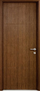 flush door with wood veneer