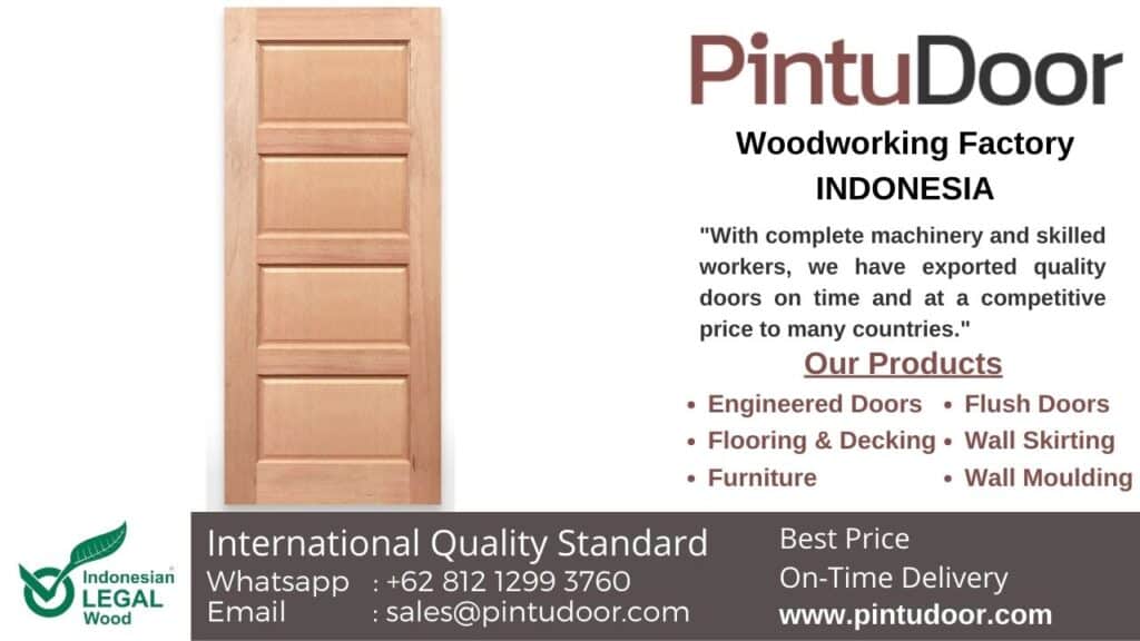 wood engineering solid door indonesia