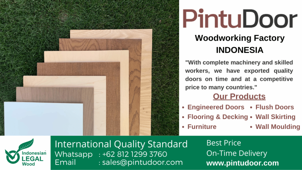 plywood door flush door factory in Indonesia